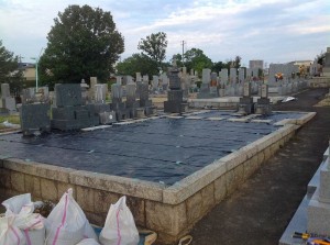 今枝家　防草シート　砂利まき (9)